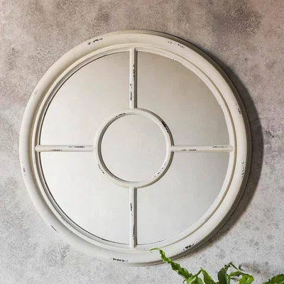 Knees Somerford Medium Round Wall Mirror - White