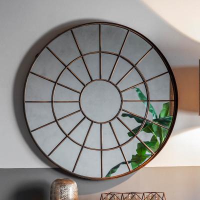 Knees Battersea Large Round Wall Mirror - Bronze
