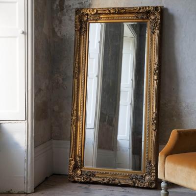 Knees Carved Leaner Mirror - Gold