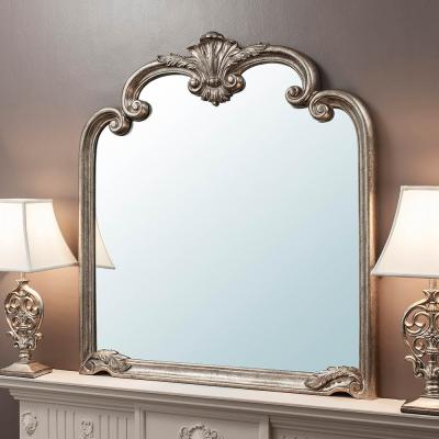 Knees Palazzo Large Rectangle Overmantle Mirror - Silver