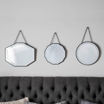 Knees Haines Small Irregular Scatter Set Mirror - Silver (Set of 3)