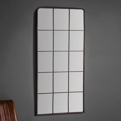 Knees Rochester Large Arched Wall Mirror - Black