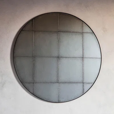 Knees Boxley Medium Round Wall Mirror - Brown