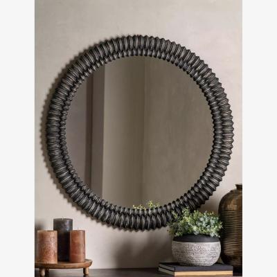 Knees Pimlico Round Mirror - Black