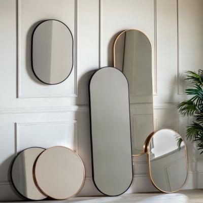 Knees Yardley Small Oval Mirror - Black