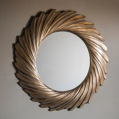 Knees Lowry Medium Round Wall Mirror - Gold