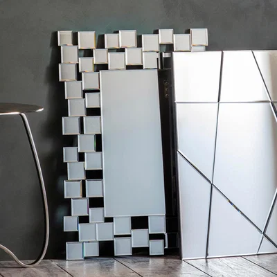 Knees Dawes Medium Rectangle Wall Mirror - Silver