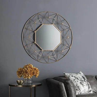 Knees Andromeda Medium Round Wall Mirror - Gold