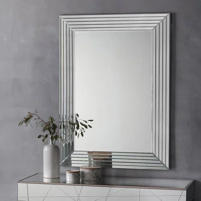 Knees Rawson Large Rectangle Wall Mirror - Silver