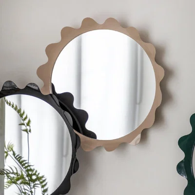 Knees Shoreditch Round Mirror - Taupe