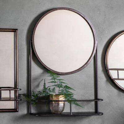 Knees Emerson Medium Round Wall Mirror - Bronze