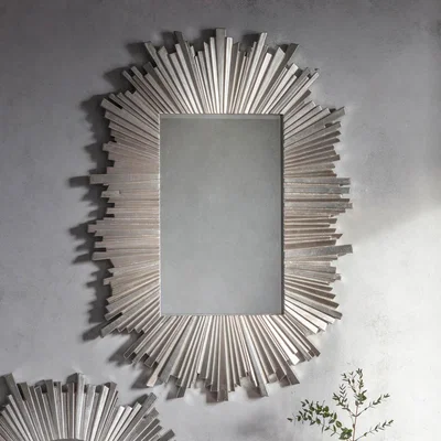 Knees Herzfeld Large Rectangle Wall Mirror - Silver