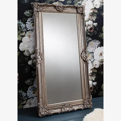 Knees Stretton Extra Large Rectangle Leaner Mirror - Silver