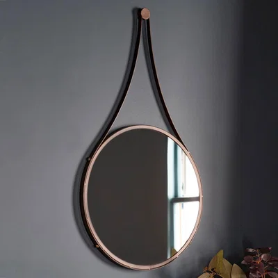 Knees Broadway 74cm Medium Round Wall Mirror - Bronze