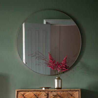 Knees Bowie Medium Round Wall Mirror - Silver