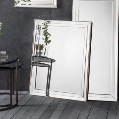 Knees Roswell Large Rectangle Wall Mirror - Champagne