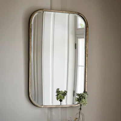 Knees Logan Medium Rectangle Wall Mirror - Champagne