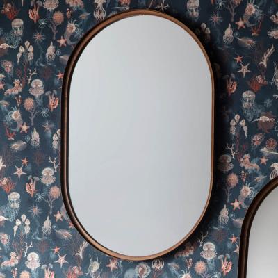 Knees Greystoke Medium Elipse Wall Mirror - Bronze