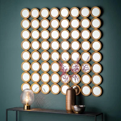 Knees Carrington Large Irregular Wall Mirror - Gold