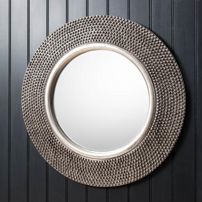 Knees Whittington Medium Round Wall Mirror - Silver