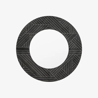 Knees Kakuda Round Mirror - Black