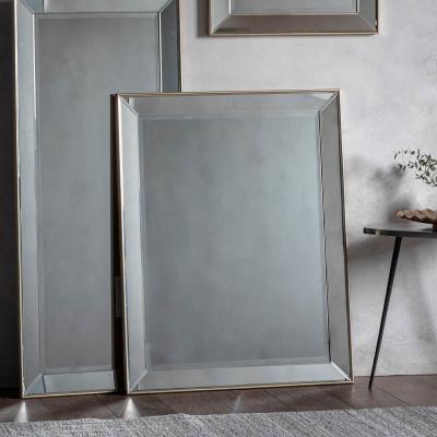 Knees Baskin Large Rectangle Wall Mirror - Champagne