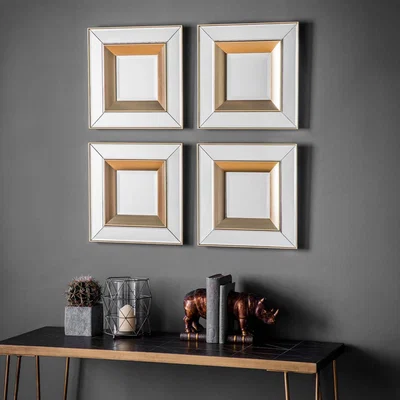 Knees Phantom Small Square Scatter Set Mirror - Gold (4pk)
