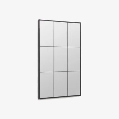 Kave Home Ulrica standing mirror in black metal 100 x 160 cm