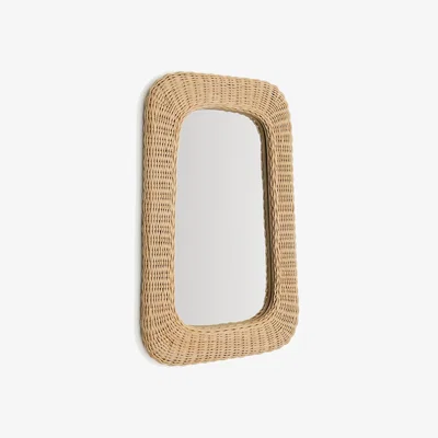 Kave Home Zilna rattan mirror 38 x 59cm