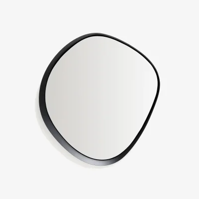 Kave Home Tebel black metal mirror 67.5 x 74.5cm