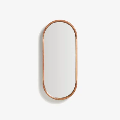 Kave Home Berale acacia wood mirror 76 x 33cm