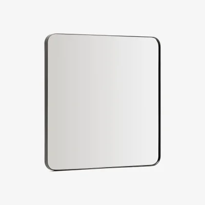 Kave Home Marco black metal mirror 60 x 60cm