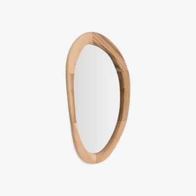 Kave Home Selem mungur wood mirror with natural finish 60 x 107 cm