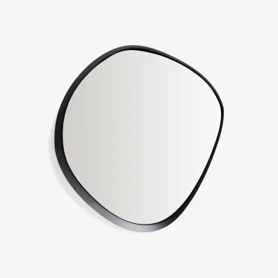 Kave Home Tebel black metal mirror 85 x 93.5 cm