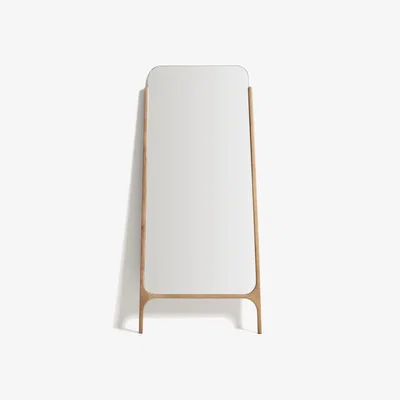 Kave Home Aremi natural-coloured solid mango wood floor mirror 99 x 197 cm FSC 100%
