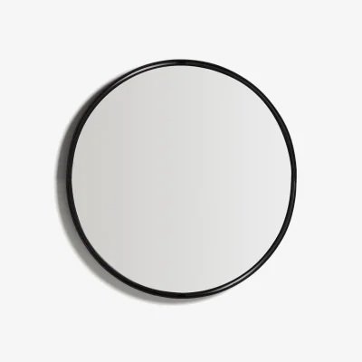Kave Home Noral round black metal mirror Ø50cm