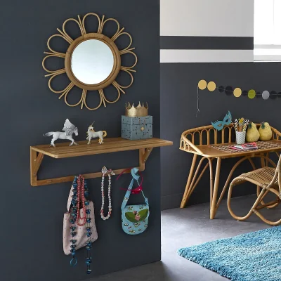 La Redoute Nogu 52cm Diameter Flower Rattan Mirror