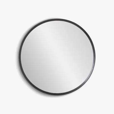 La Redoute Orion Round Mirror in Solid Black Oak, Ø100cm
