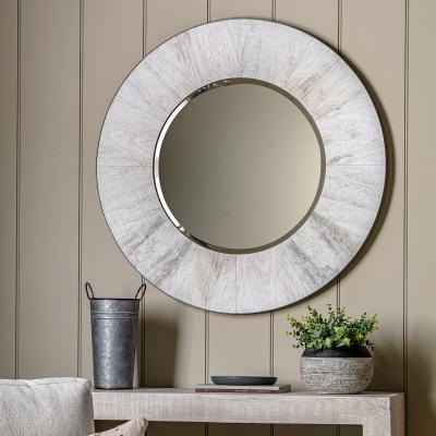 La Redoute 90cm Witham Grey Round Mirror