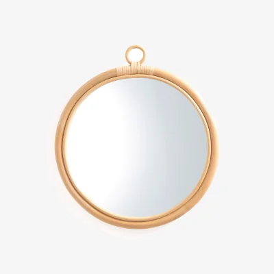 La Redoute Nogu Round Rattan Mirror, Diameter 45cm