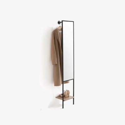 La Redoute Horta Metal Wall Coat Rack with Mirror