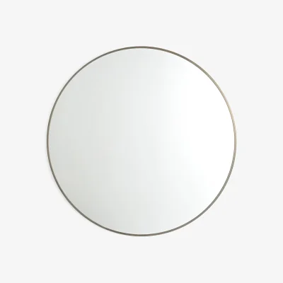 La Redoute Caligone 100cm Diameter Aged Brass Metal Mirror