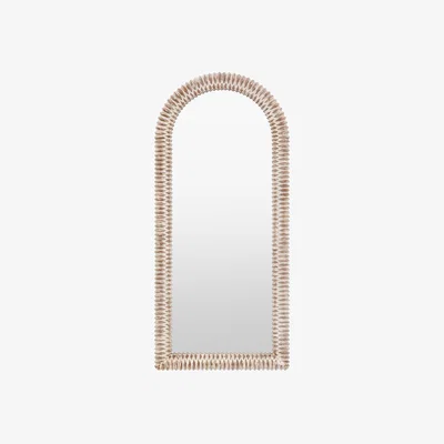 La Redoute 170cm Notley Arch Leaner Distressed Cream Mirror