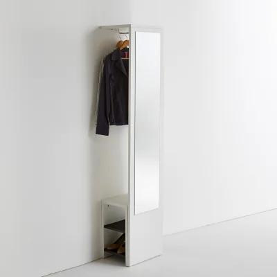 La Redoute Reynal Wall-Mounted Coat Rack with Mirror and Shoe-Tidy