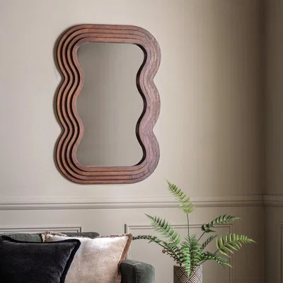 La Redoute 90cm Wavey Brown Mirror