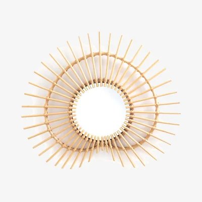 La Redoute Nogu 70 x 60cm Heart Rattan Mirror