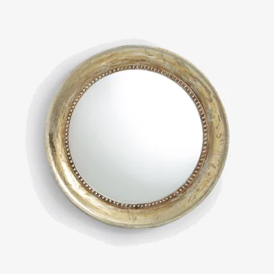 La Redoute Afsan Round Solid Mango Wood Mirror, Diameter 60cm