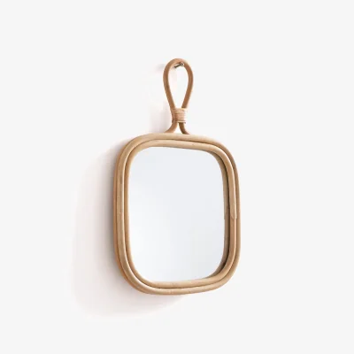 La Redoute Nogu 25 x 39cm Rattan Rectangular Mirror