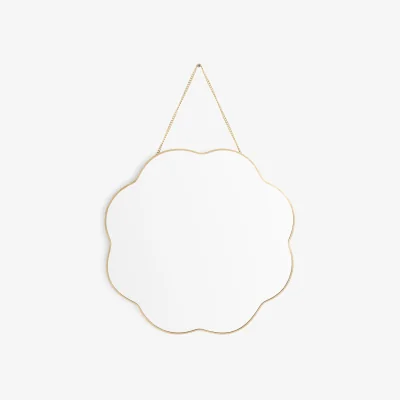 La Redoute Uyova 50cm Diameter Brass Mirror