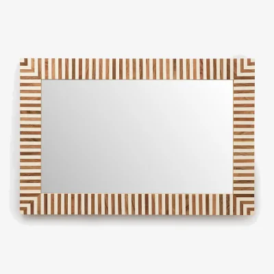 La Redoute Ares Striped Rectangular Mirror, 60 X 90cm